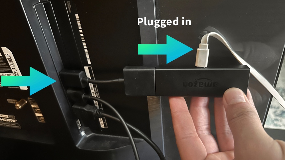 Firestick plugged into LG TV