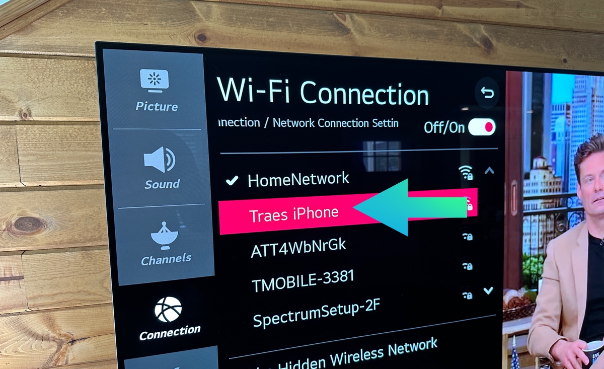 join iphone network on LG tv