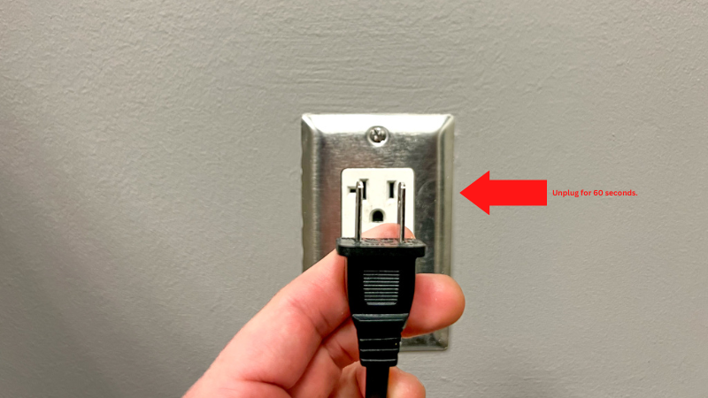 Unplug the tv